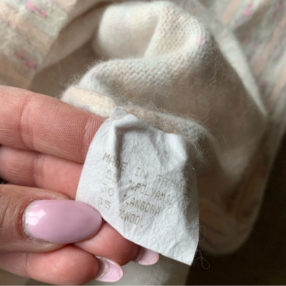 La Fee Maraboutee Women's Coquette Knit Mini Dress France Wool Angora Romantic S - Picture 4 of 14